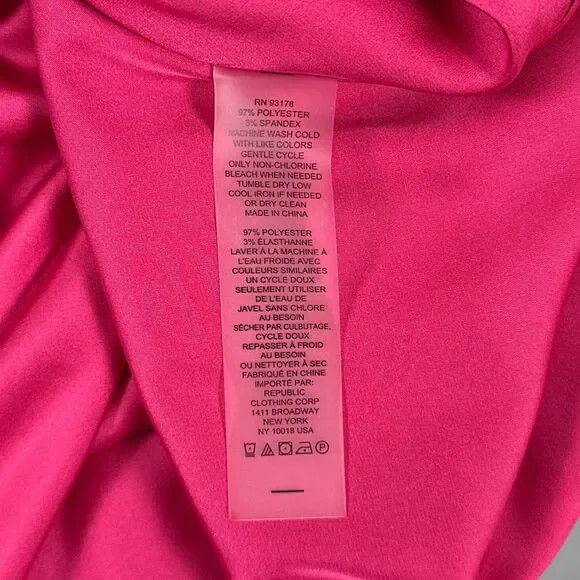 NWT Elie Tahari Women's The Jane Pink Sleeveless Cowl Neck Tank Blouse Size Lrg - Picture 9 of 9